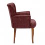 HANAH HOME Fotelja Paris Walnut Wooden Claret Red - slika 2
