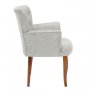 HANAH HOME Fotelja Paris Walnut Wooden Cream - slika 2