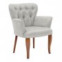HANAH HOME Fotelja Paris Walnut Wooden Cream - slika 1