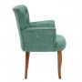 HANAH HOME Fotelja Paris Walnut Wooden Sea Green - slika 2