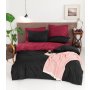 L`ESSENTIEL MAISON Ranforce posteljina (200 x 220) Cift Yonlu Claret Red Black - slika 1