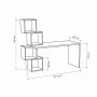 HANAH HOME Radni sto Balance White Anthracite - slika 3