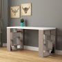 HANAH HOME Radni sto Maze White Light Mocha - slika 2