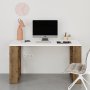HANAH HOME Radni sto Maze White Dark Oak - slika 3