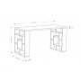 HANAH HOME Radni sto Maze White Dark Oak - slika 5