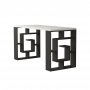 HANAH HOME Radni sto Maze White Anthracite - slika 1