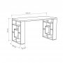 HANAH HOME Radni sto Maze White Anthracite - slika 3