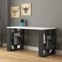 HANAH HOME Radni sto Maze White Anthracite - slika 2