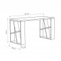HANAH HOME Radni sto Honey White Light Mocha - slika 3
