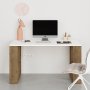 HANAH HOME Radni sto Honey White Dark Oak - slika 3
