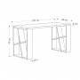 HANAH HOME Radni sto Honey White Dark Oak - slika 5