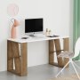 HANAH HOME Radni sto Honey White Dark Oak - slika 2