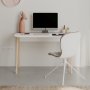 HANAH HOME Radni sto Luton White Light Mocha - slika 3