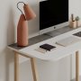 HANAH HOME Radni sto Luton White Grey - slika 4