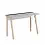 HANAH HOME Radni sto Luton White Grey - slika 1