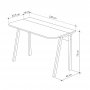 HANAH HOME Radni sto Luton White Grey - slika 5