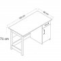 HANAH HOME Radni sto Natural White Saview - slika 5