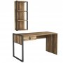 HANAH HOME Radni sto Lost Raflı Walnut - slika 1
