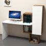 HANAH HOME Radni sto Acelya Walnut White - slika 3