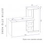 HANAH HOME Radni sto Yagız Anthracite - slika 5
