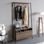 HANAH HOME Cipelarnik Devin Walnut Black - slika 2