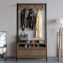 HANAH HOME Cipelarnik Devin Walnut Black - slika 1