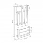 HANAH HOME Cipelarnik Chester White Oak - slika 2
