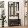 HANAH HOME Cipelarnik Chester Dark Brown - slika 1