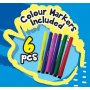ROLLMATZ Podloga za igranje Zoološki vrt + 6 flomastera 200 x 120cm - slika 3