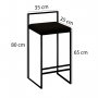 HANAH HOME Barska stolica Nordic Black 118BRN1172 - slika 5