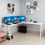 HANAH HOME Radni sto Team L White - slika 3