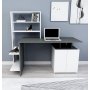 HANAH HOME Radni sto White Anthracite - slika 3