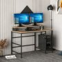 HANAH HOME Radni sto Greta L Dore Black - slika 1