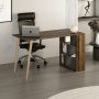HANAH HOME Radni sto Pina Walnut Anthracite - slika 1
