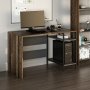 HANAH HOME Radni sto Tiran Shelf Walnut Anthracite - slika 3