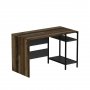 HANAH HOME Radni sto Tiran Shelf Walnut Anthracite - slika 4