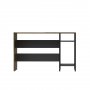 HANAH HOME Radni sto Tiran Shelf Walnut Anthracite - slika 5