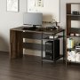 HANAH HOME Radni sto Tiran Shelf Walnut Anthracite - slika 1