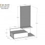 HANAH HOME Zidna polica Mode White - slika 3