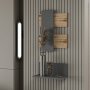 HANAH HOME Zidna polica Belita Oak Anthracite - slika 3