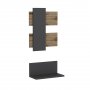 HANAH HOME Zidna polica Belita Oak Anthracite - slika 5