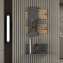 HANAH HOME Zidna polica Belita Oak Anthracite - slika 1