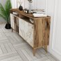 HANAH HOME Komoda Milan 160 Walnut White Marble - slika 3