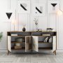 HANAH HOME Komoda Milan 160 Walnut White Marble - slika 4