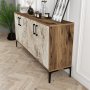 HANAH HOME Komoda Kiev 160 Walnut White Marble - slika 3