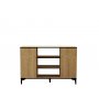 HANAH HOME Komoda Ebin Sapphire Oak Black - slika 4