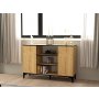 HANAH HOME Komoda Ebin Sapphire Oak Black - slika 1