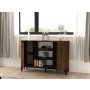 HANAH HOME Komoda Erke Walnut Black - slika 2