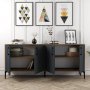 HANAH HOME Komoda Kiev Walnut Anthracite - slika 2