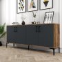 HANAH HOME Komoda Kiev Walnut Anthracite - slika 3